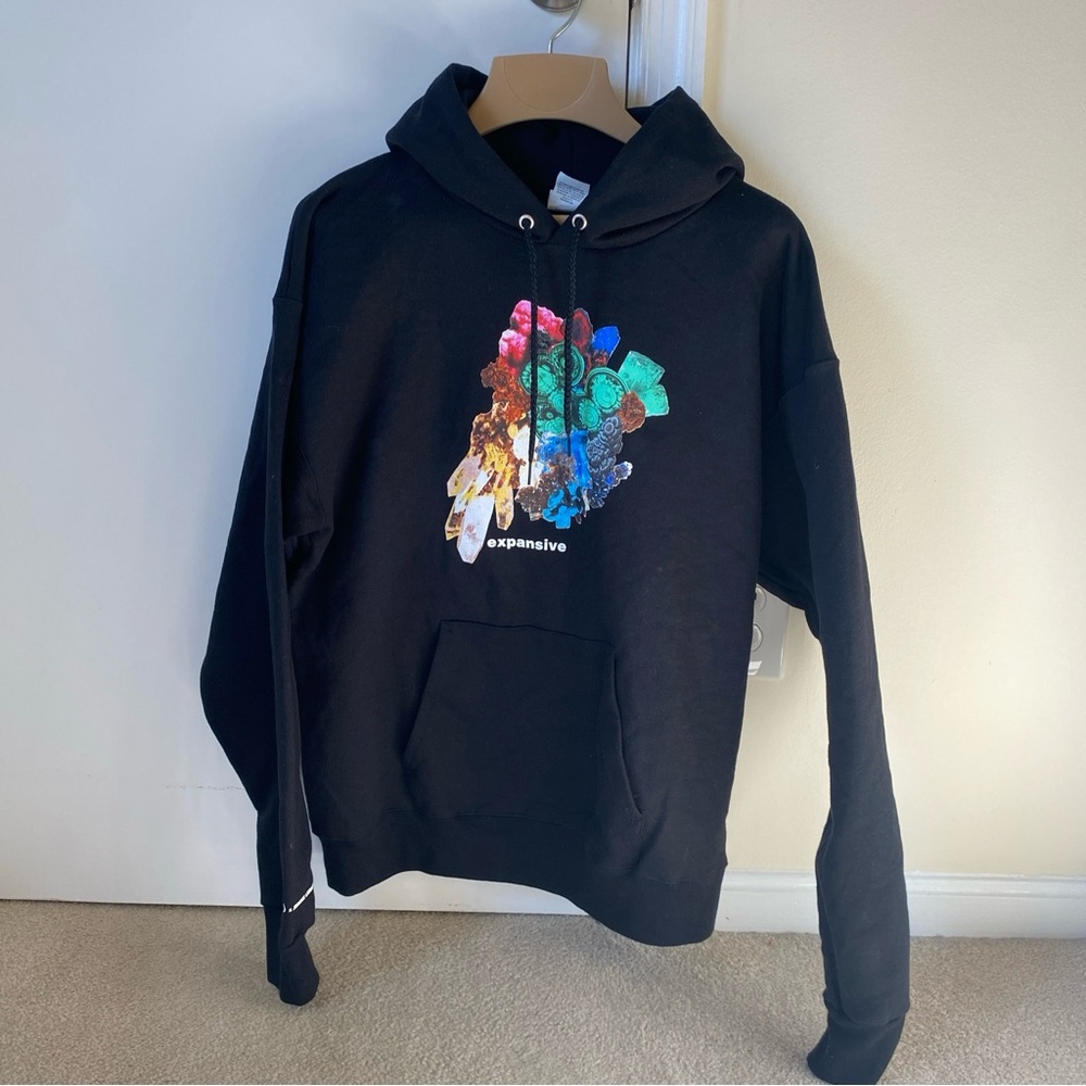Cultured x Jerome Lamaar black hooded sweatshirt, size M EUC